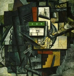 Senhora em uma estação de bonde